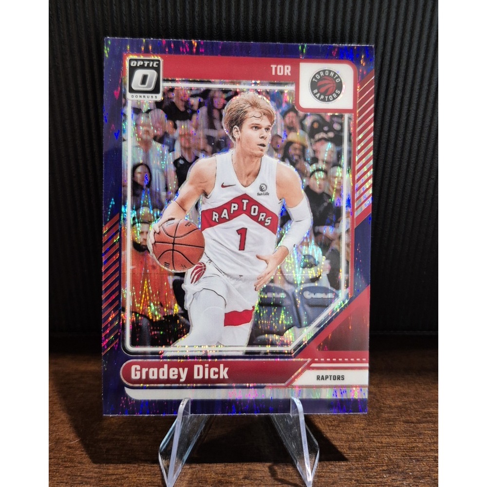2025‎ Donrus Optic Gradey Dick #184 Purple Shock Prizm Toronto Raptors